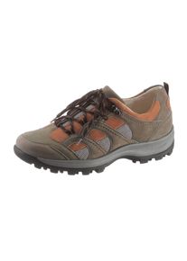 Waldläufer WALDLÄUFER Damen Schnürschuh, Gr. 7, grün, Textil, Nubukleder, sportlich, Schuhe