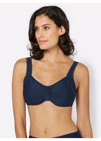 feel good Damen Bustier-Bikini-Top, blau, Gr. 38, Elasthan, Polyamid, Bikini-Oberteile