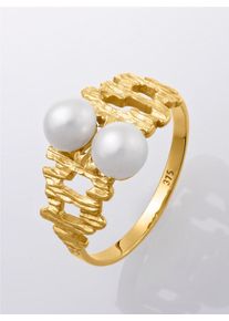 Lady Damen Fingerring, 17, Gold-Metall-Perlen, gold, Gold, Metall, Perlen, Fingerringe