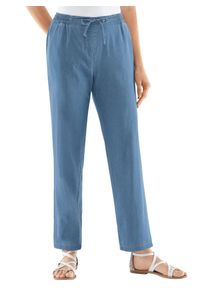 Classic Basics Damen Palazzohose, blau, Gr. 40, unifarben, 100% Baumwolle, Hosen