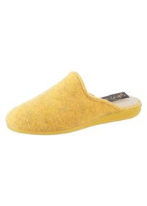 CLASSIC Damen Pantoffel, Gr. 38, gelb, Textil, Schuhe