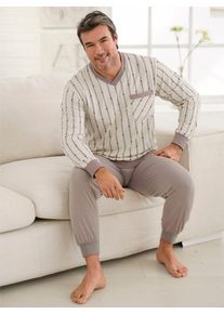 King´S Club KINGS CLUB Herren Schlafanzug, Gr. 44, beige, 100% Baumwolle, Homewear-Sets