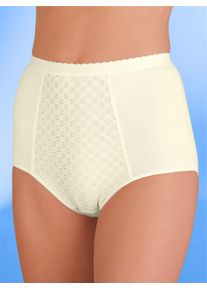 wäschepur WÄSCHEPUR Damen Formslip, Gr. 36, beige, 95% Baumwolle, 5% Elasthan, Jaquard:5% Elasthan, 95% Polyester, Unterhosen