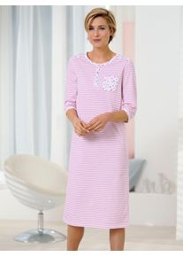 wäschepur WÄSCHEPUR Damen Nachthemd "Nachthemd", Gr. 36, rosa, 100% Baumwolle, gemustert, gestreift, Kleider