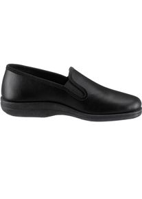CLASSIC Herren Hausschuh, Gr. 41, schwarz, Lederimitat, Schuhe