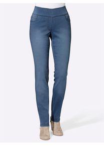Inspirationen Damen 5-Pocket-Jeans, blau, Gr. 19, unifarben, 81% Baumwolle, 17% Polyester, 2% Elasthan, Jeans