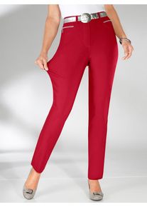 Stehmann Damen Stretch-Hose, rot, Gr. 205, unifarben, 72% Viskose, 25% Polyamid, 3% Elasthan, Hosen