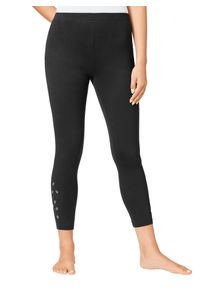 feel good Damen Leggings, Gr. 40, lila, 95% Baumwolle, 5% Elasthan, Meliert:60% Baumwolle, 5% Elasthan, 35% Polyester, unifarben, Hosen