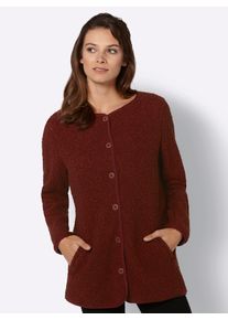 Ambria Damen Fleecejacke, rot, Gr. 40, unifarben, 100% Polyester, Jacken