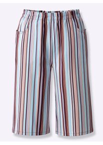 Classic Basics Damen Bermudas, blau, Gr. 38, gemustert, gestreift, mehrfarbig, 100% Baumwolle, Hosen