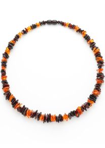 Lady Damen Collier, 45 + 7 Verläng., Glas, braun, Glas, Halsketten