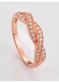 Lady Damen Fingerring, 20, Metall-Roségold 585, rosa, Metall, Rosu00e9gold 585, Fingerringe