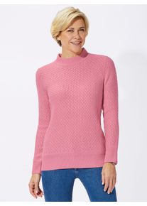 Classic Basics Damen Stehkragenpullover "Pullover", pink, Gr. 38, unifarben, 100% Polyacryl, Pullover