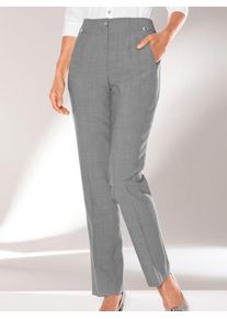 COME ON Damen Bügelfaltenhose, grau, Gr. 20, meliert, unifarben, 65% Polyester, 32% Viskose, 3% Elasthan, Hosen