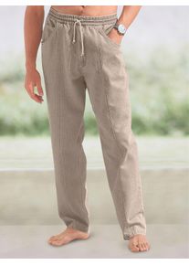CLASSIC Herren Schlupfhose, beige, Gr. 56, unifarben, 100% Baumwolle, Hosen