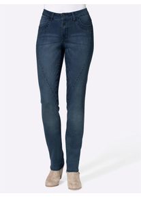 Inspirationen Damen Bequeme Jeans, blau, Gr. 20, unifarben, 81% Baumwolle, 17% Polyester, 2% Elasthan, Jeans