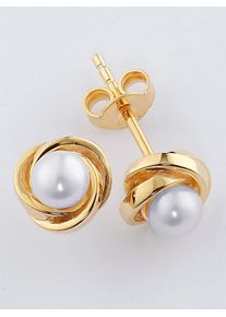 Lady Damen Paar Ohrhänger, Perle ct, Perlen, gold, Perlen, Ohrringe