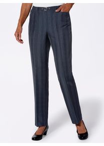 Classic Basics Damen Schlupfhose, blau, Gr. 20, unifarben, gemustert, gestreift, kariert, mehrfarbig, 98% Polyester, 2% Viskose, Hosen