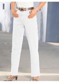 CLASSIC Damen Bequeme Jeans, weiß, Gr. 18, unifarben, 98% Baumwolle, 2% Elasthan, Jeans