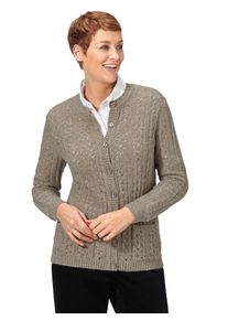 Classic Basics Damen Strickjacke, beige, Gr. 38, meliert, 73% Polyacryl, 20% Polyamid, 7% Polyester, Strickjacken