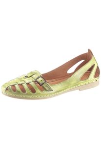 Gemini Damen Slipper, Gr. 36, grün, Glattleder, sportlich, Schuhe