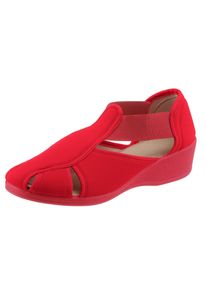 CLASSIC Damen Hausschuh, Gr. 37, rot, Synthetik, Schuhe