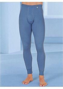 Kumpf Herren Lange Unterhose, Gr. 5, blau, 100% Baumwolle, Unterhosen