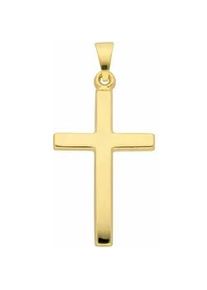 Ketten-Anhänger ADELIA ́S "333 Gold Kreuz Anhänger" Schmuckanhänger Gr. Damen, Gelbgold 333, goldfarben (gold) Damen Goldschmuck für & Herren