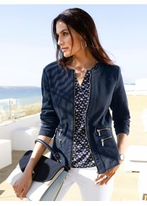 Inspirationen Damen Jackenblazer "Blazer", blau, Gr. 38, 98% Baumwolle, 2% Elasthan, Blazer