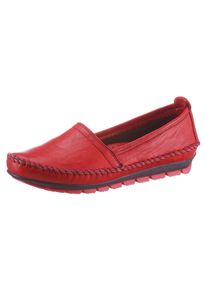 Gemini Damen Slipper, Gr. 42, rot, Glattleder, sportlich, Schuhe