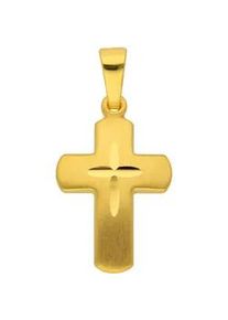 Ketten-Anhänger ADELIA ́S "333 Gold Kreuz Anhänger" Schmuckanhänger Gr. Gelbgold 333, goldfarben (gold) Damen Goldschmuck für & Herren