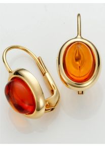Lady Damen Paar Ohrhänger, Bernstein ct, Metall, gold, Metall, Ohrringe