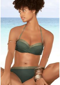 JETTE Set: Bügel-Bandeau-Bikini 'Londyn' grün Gr. 42 Cup D. Mit Seitlichen Stäbchen