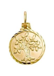 Ketten-Anhänger Firetti "Schmuck Geschenk Gold 333 Halsschmuck Anhänger Halskette Baum" Schmuckanhänger Gr. Gelbgold 333, 0,9 g, goldfarben (gelbgoldfarben) Damen