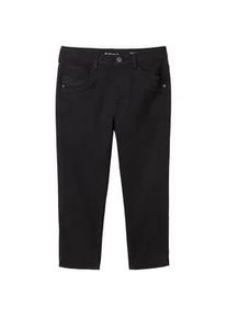 Tom Tailor Damen Kate Capri Jeans mit Bio-Baumwolle, schwarz, Uni, Gr. 28