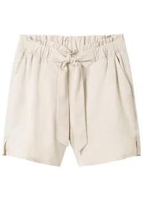 Tom Tailor DENIM Damen Paperbag-Shorts mit TENCEL(TM) Lyocell, beige, Gr. XL