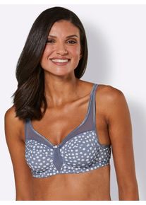 w&auml;schepur sheego Gro&szlig;e Gr&ouml;&szlig;en B&uuml;gel-BH mit Tupfen-Druck, taubenblau-bedruckt, Gr&ouml;&szlig;e 95B - Damen