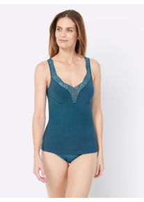 w&auml;schepur sheego Gro&szlig;e Gr&ouml;&szlig;en BH-Hemd mit elastischer Spitze, topas, Gr&ouml;&szlig;e 44 - Damen