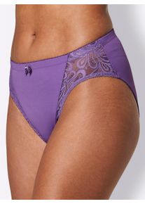 wäschepur sheego Große Größen Jazzpants mit Spitzen-Einsatz, lila, Größe 36/38 - Damen