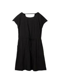 Tom Tailor DENIM Damen Kleid mit Livaeco, schwarz, Uni, Gr. XL