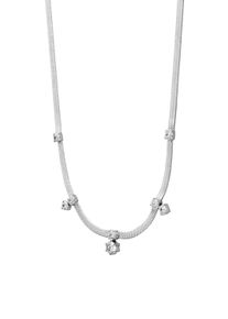 Paul Valentine Sparkle Sleek Necklace Silver