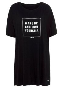 Lascana Sleepshirt in locker sitzendem Schnitt, schwarz