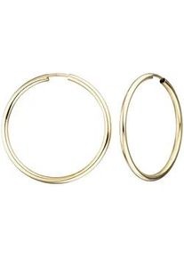 Paar Creolen Jobo Ohrringe Gr. Gelbgold 333, goldfarben (gelbgold 333) Damen 333 Gold 28 mm