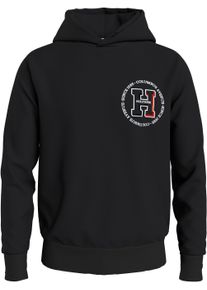 Hoodie Tommy Hilfiger "HILFIGER H ROUNDEL HOODY" Gr. L, schwarz (black) Herren Sweatshirts