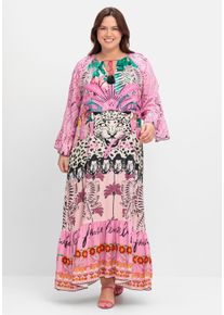 sheego loves miss goodlife Große Größen Maxikleid im Multicolor-Mustermix Gr. 48 grün von sheego für Damen