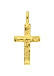 Ketten-Anhänger ADELIA ́S "585 Gold Kreuz Anhänger" Schmuckanhänger Gr. Gelbgold 585, goldfarben (gold) Damen Goldschmuck für & Herren