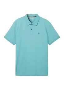 Tom Tailor Herren Basic Polo Shirt, blau, Uni, Gr. M