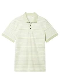 Tom Tailor Herren Poloshirt mit Streifenmuster, grün, Streifenmuster, Gr. XXL