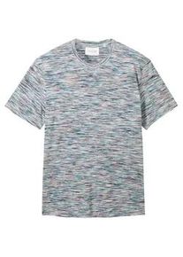Tom Tailor Herren Plus - T-Shirt mit mehrfarbigem Muster, rot, mehrfarbiges Muster, Gr. 4XL