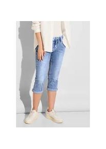 3/4-Jeans Street One Gr. 28, N-Gr, blau (sky random wash) Damen Jeans mit Stretch